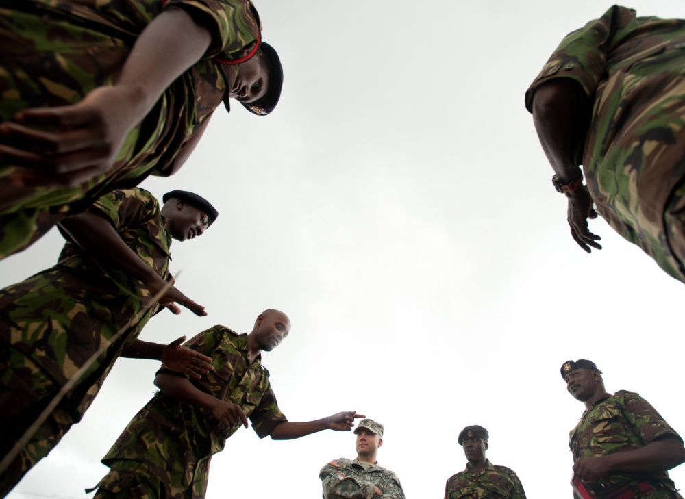 SSG Benton, U.S. Army Training Kenyan Soldiers